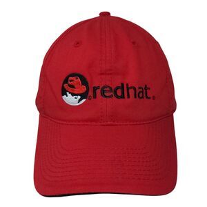 Red Hat Slideback Hat Red OSFA Embroidered JBoss Adjustable 6 Panel
